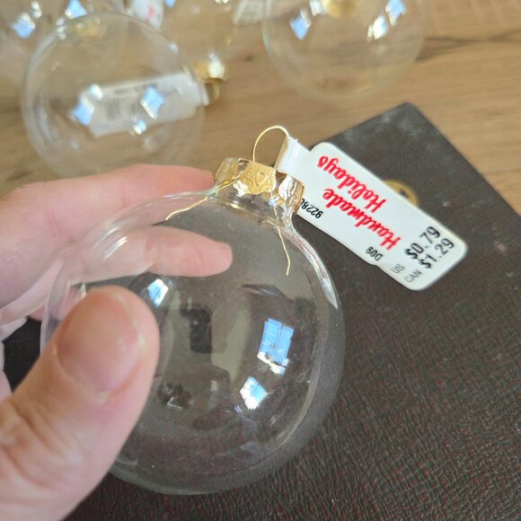 Set of 5 clear plastic Handmade Holiday Michaels Holiday Crafts DIY. Christmas. - Picture 1 of 5